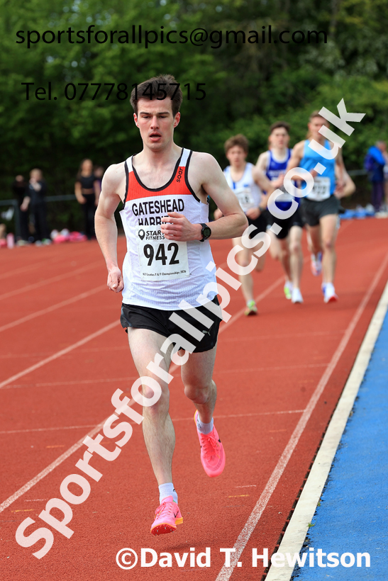 5000 metres, 2026 North Eastern Track and Field Champs, Shildon, County Durham. Photo: David T. Hewitson/Sports for All Pics